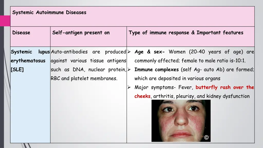 systemic autoimmune diseases