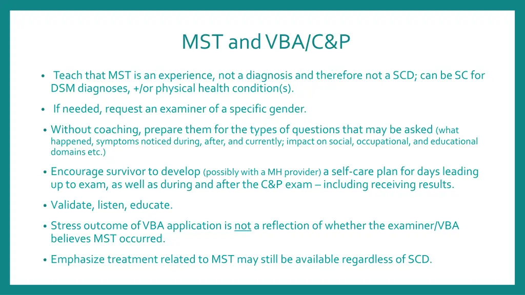 mst and vba c p