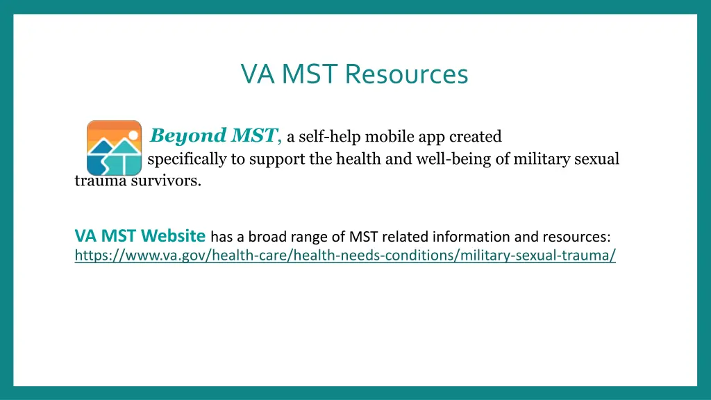 va mst resources