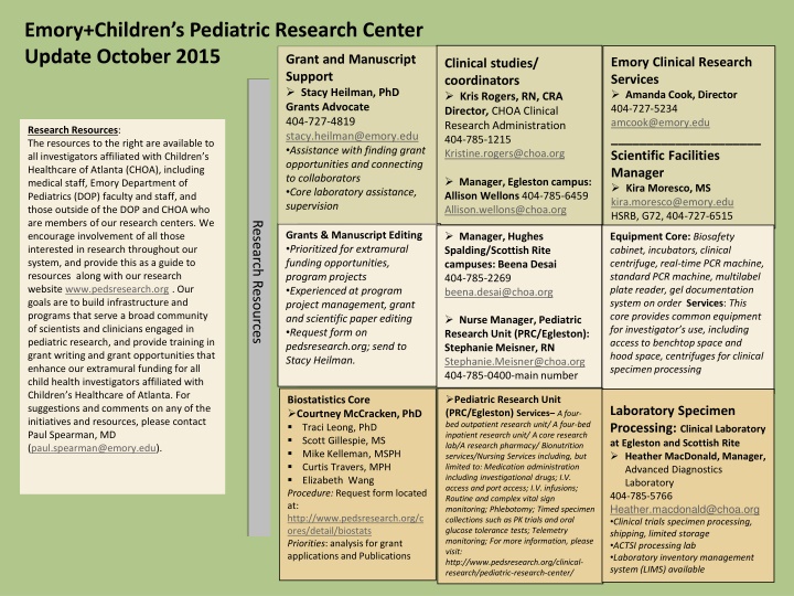 emory children s pediatric research center update