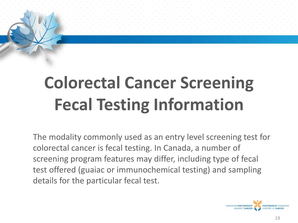 colorectal cancer screening fecal testing