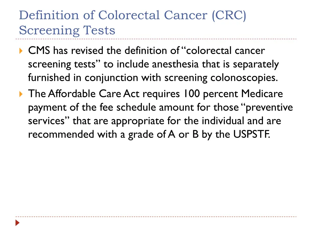 definition of colorectal cancer crc screening