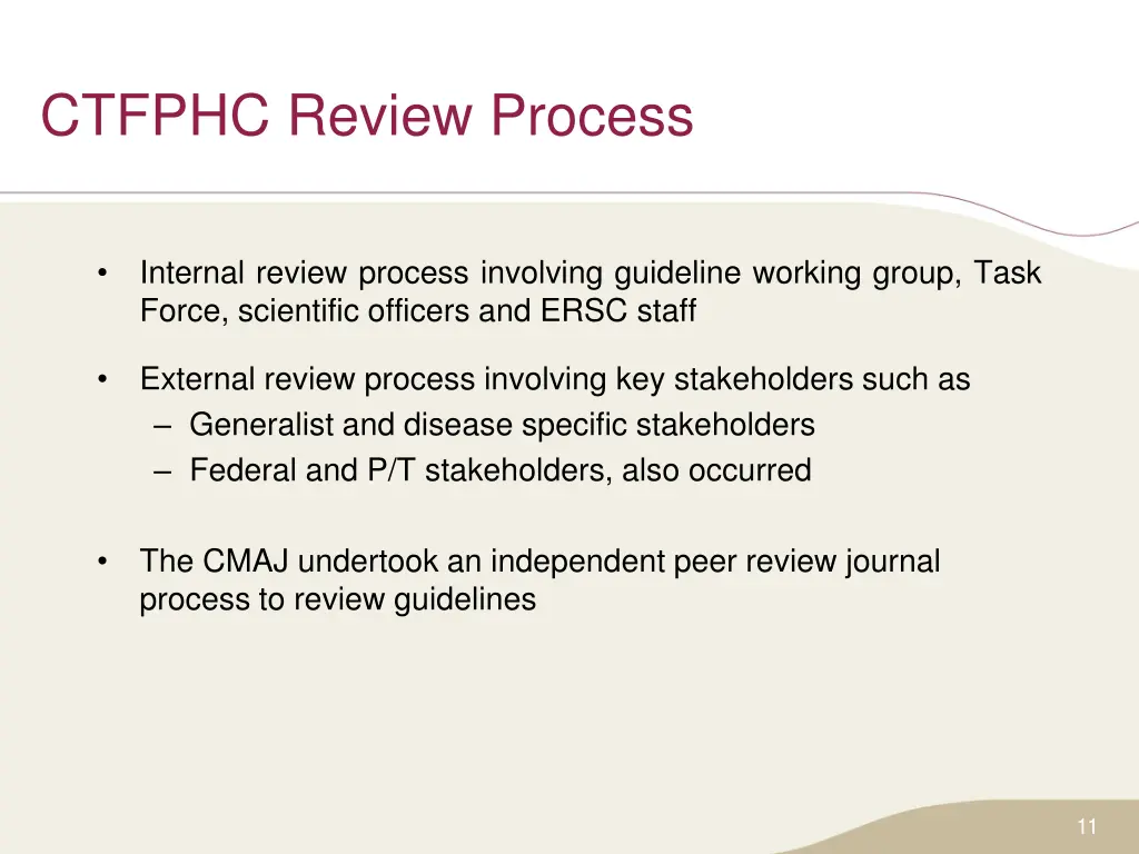 ctfphc review process