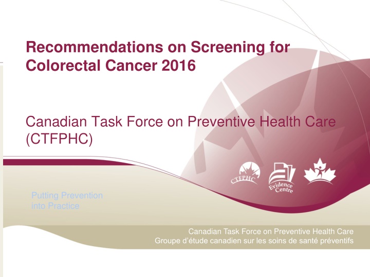 recommendations on screening for colorectal