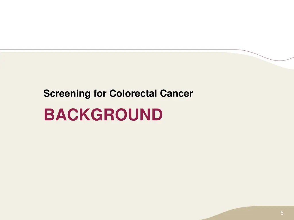 screening for colorectal cancer