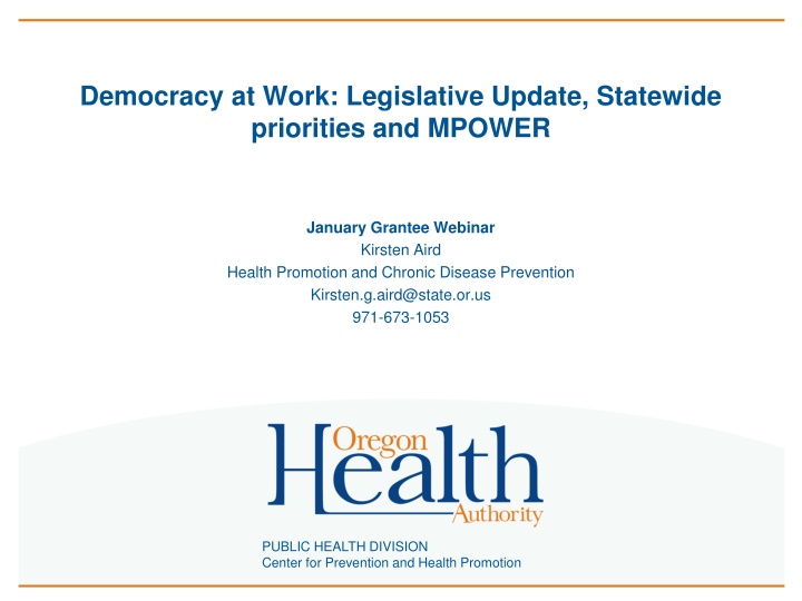 democracy at work legislative update statewide