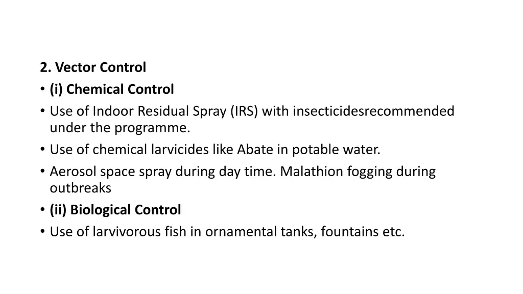 2 vector control i chemical control use of indoor