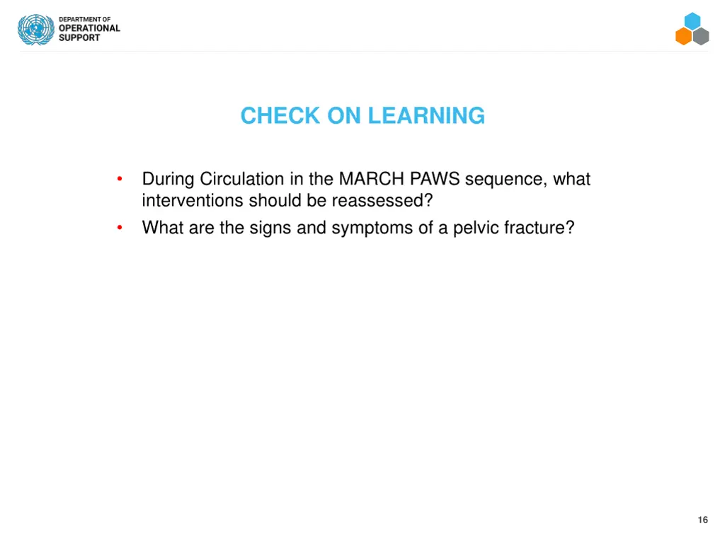 check on learning