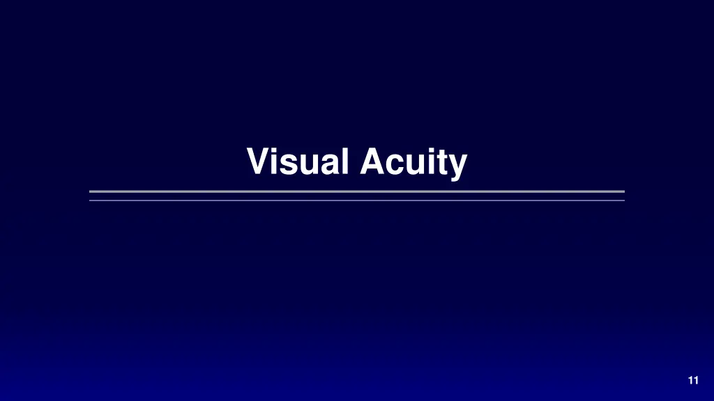 visual acuity