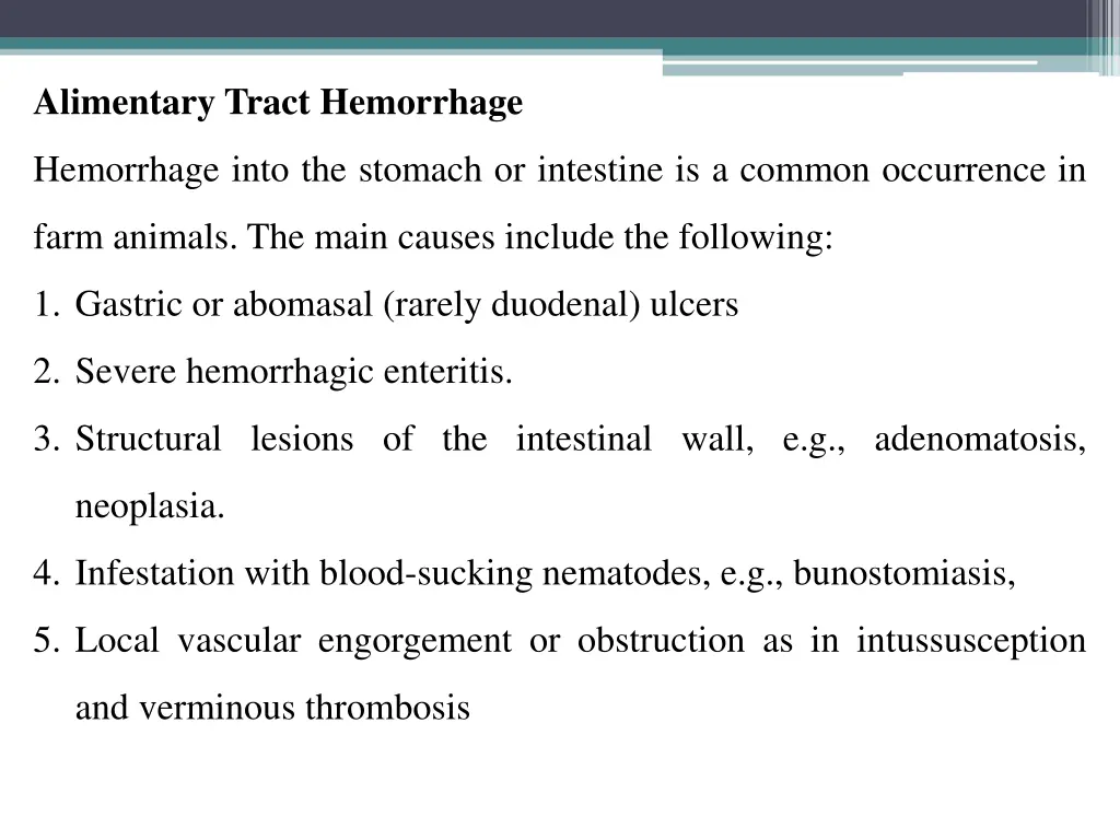 alimentary tract hemorrhage