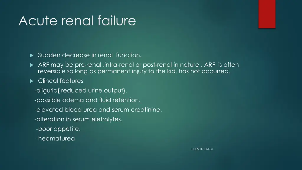 acute renal failure