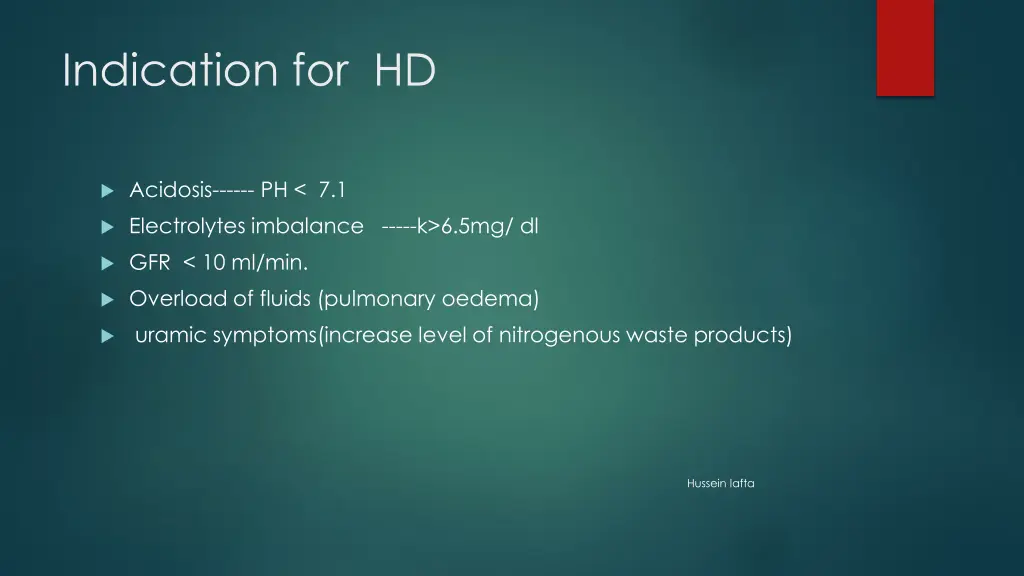 indication for hd