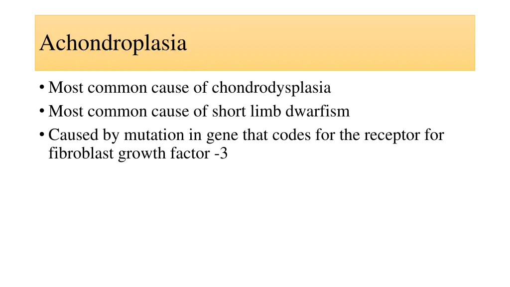 achondroplasia