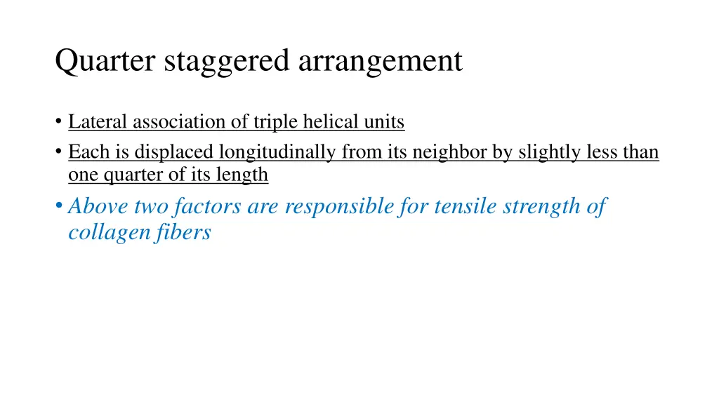 quarter staggered arrangement