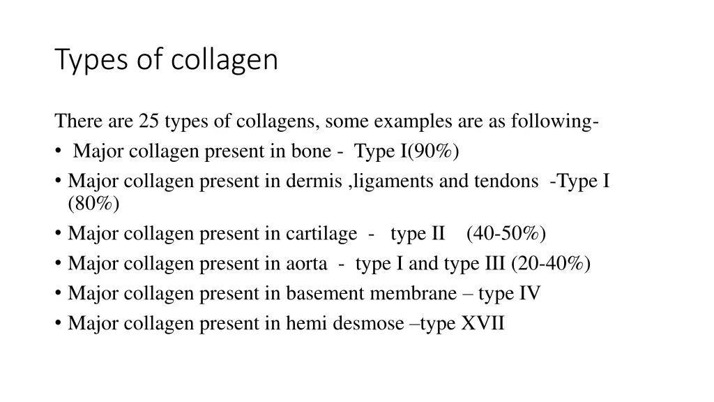 types of collagen