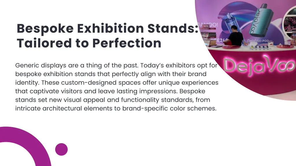 bespoke exhibition stands tailored to perfection