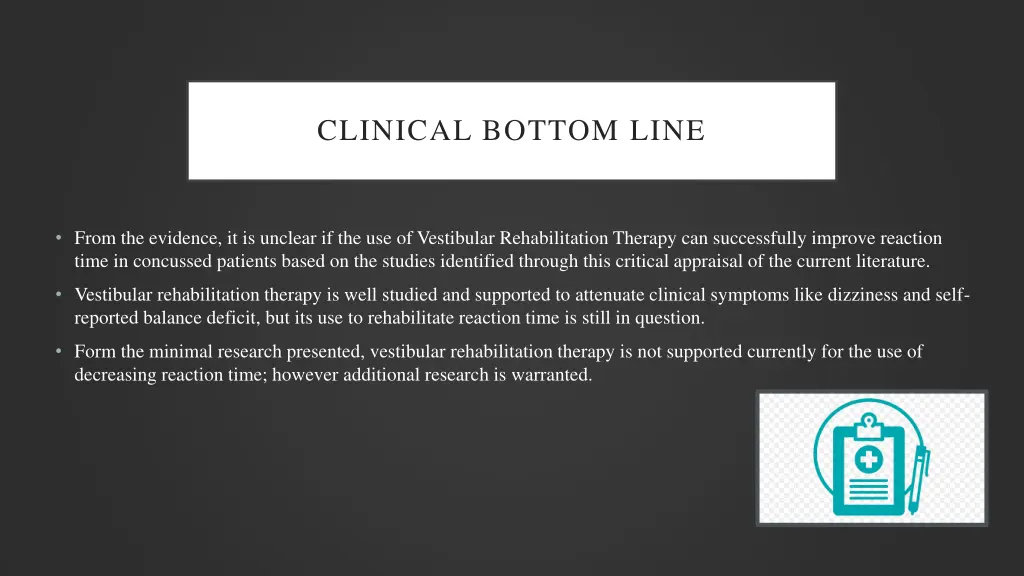 clinical bottom line
