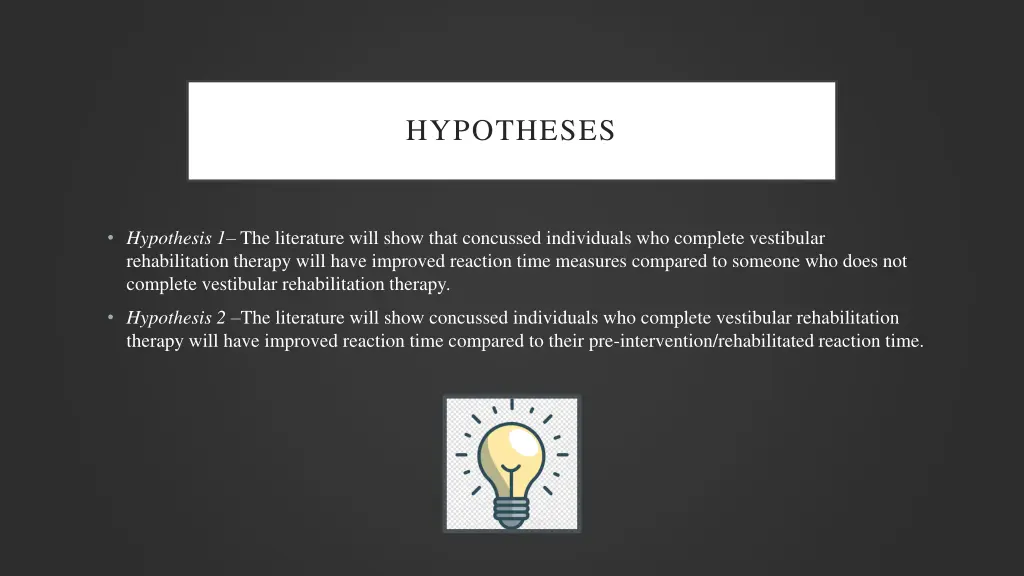 hypotheses
