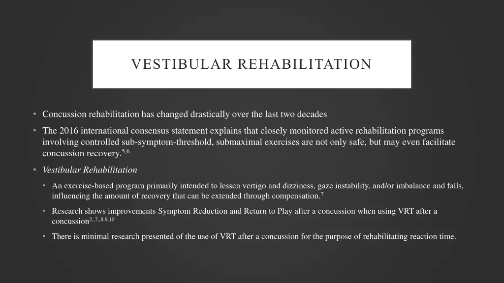 vestibular rehabilitation
