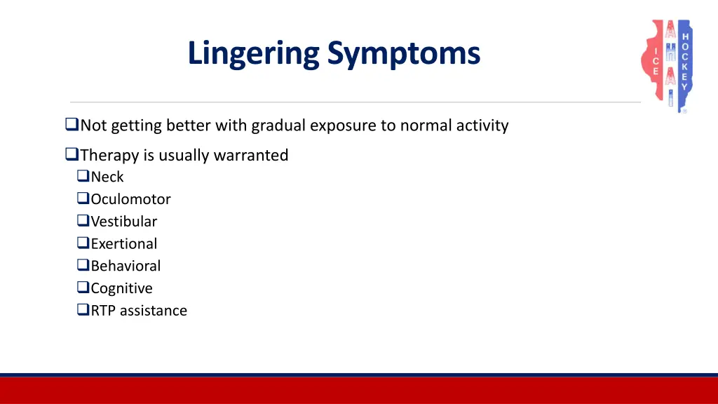 lingering symptoms