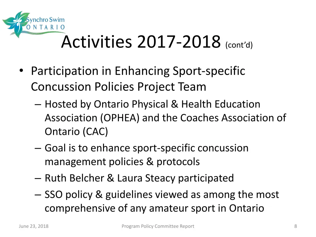 activities 2017 2018 cont d 1