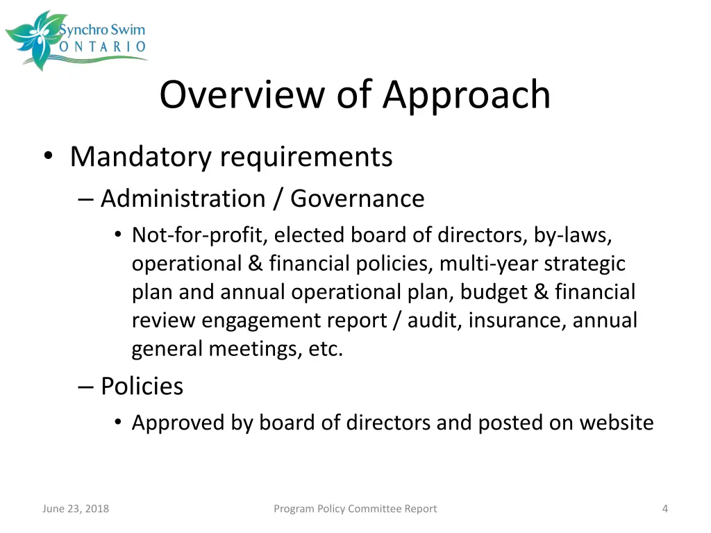 overview of approach