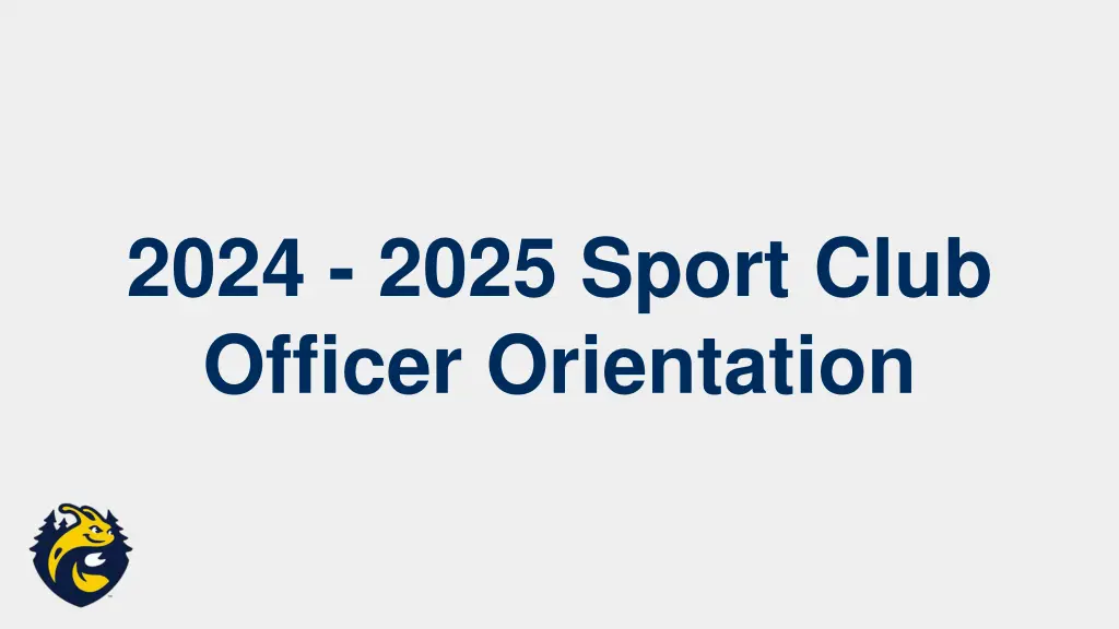 2024 2025 sport club officer orientation