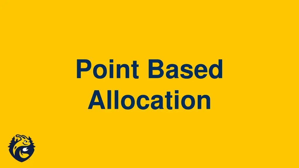 point based allocation