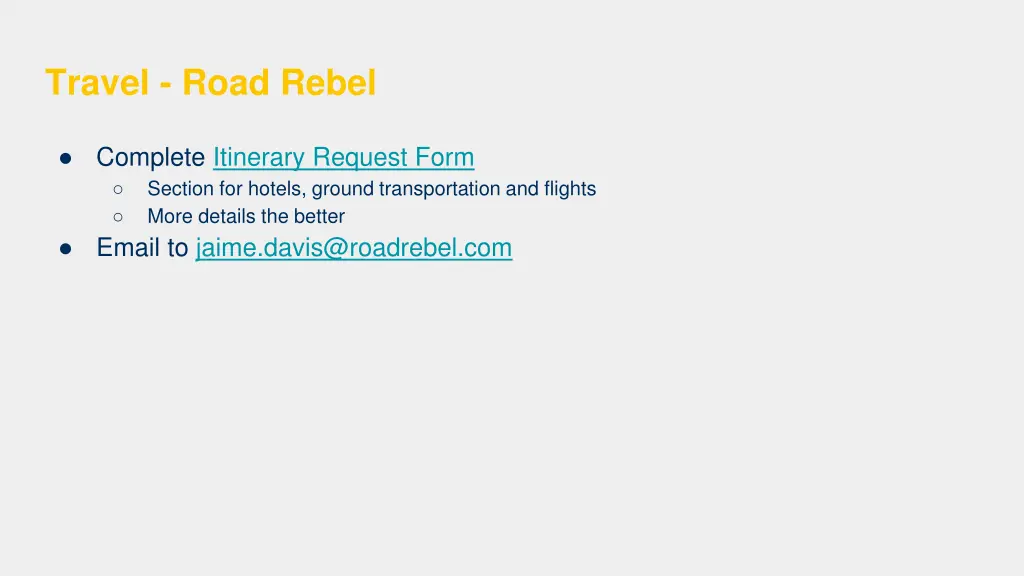 travel road rebel