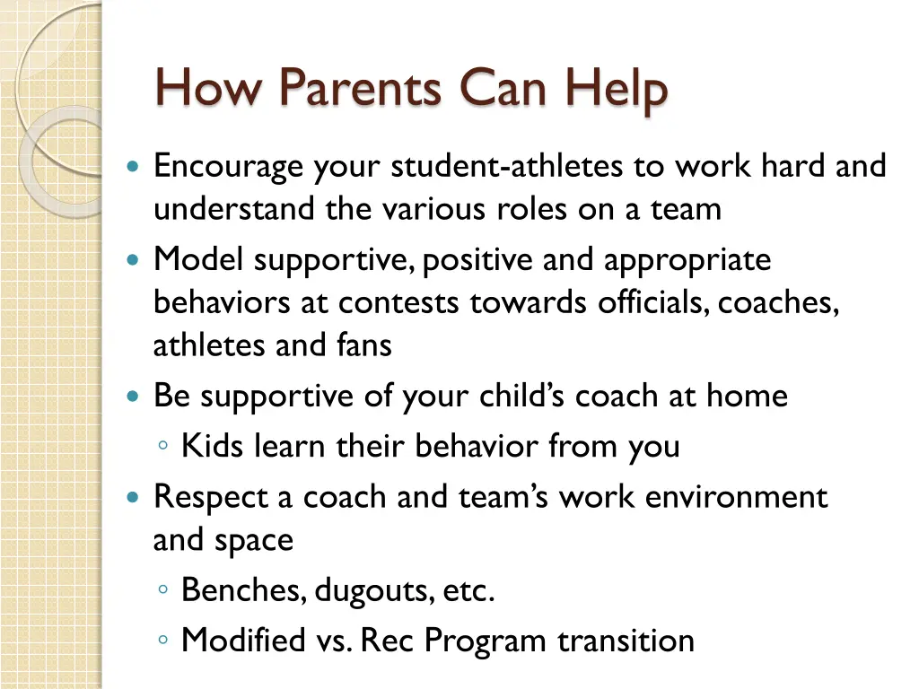 how parents can help