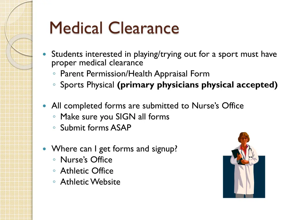medical clearance