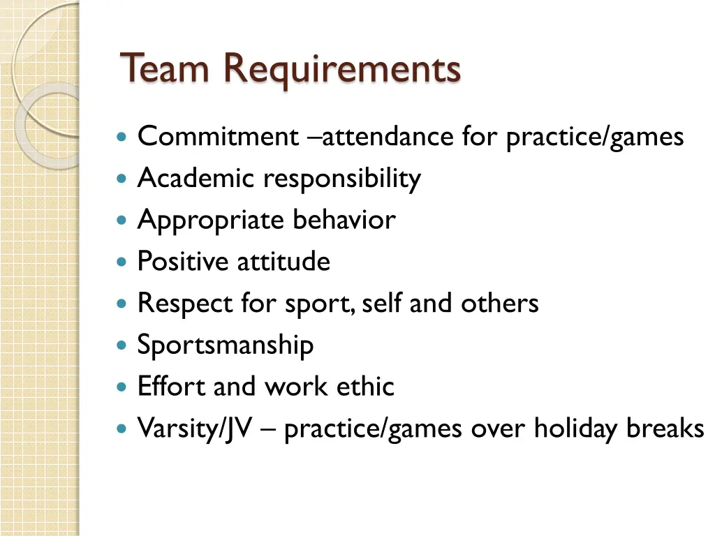 team requirements