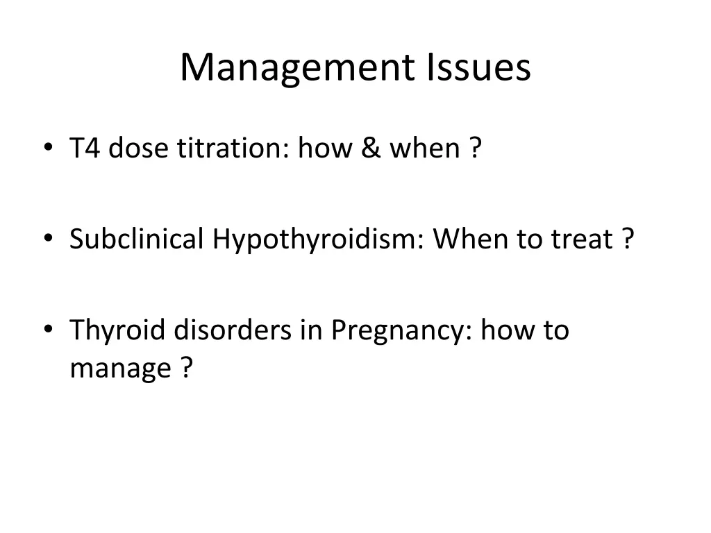management issues
