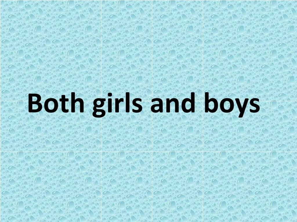 both girls and boys