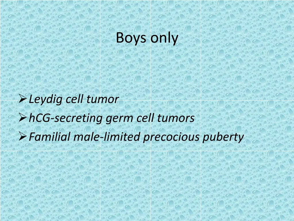 boys only