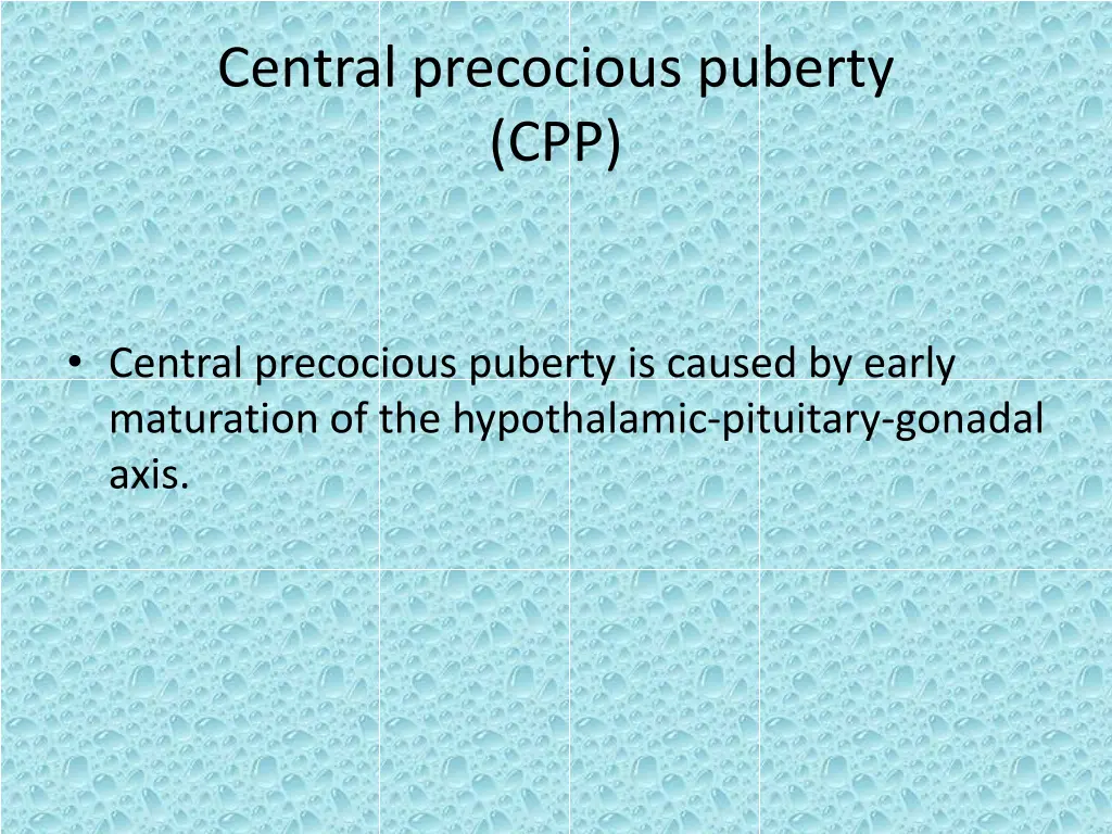 central precocious puberty cpp
