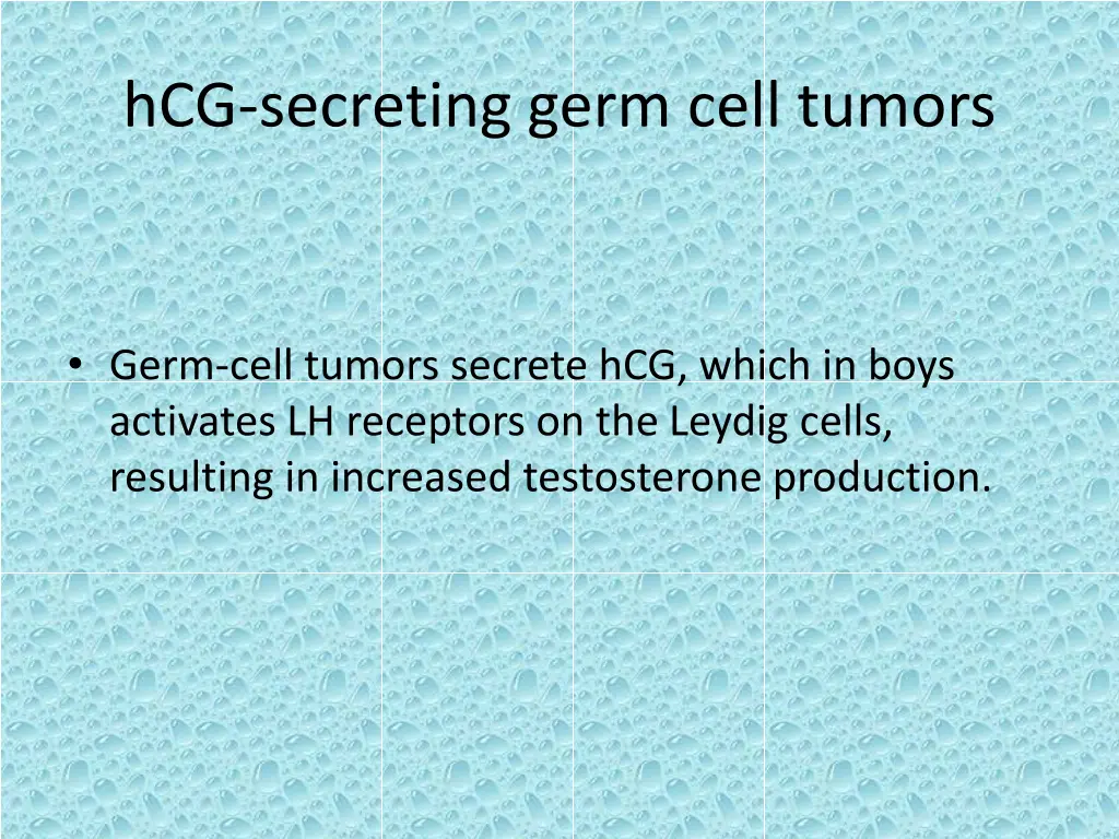 hcg secreting germ cell tumors