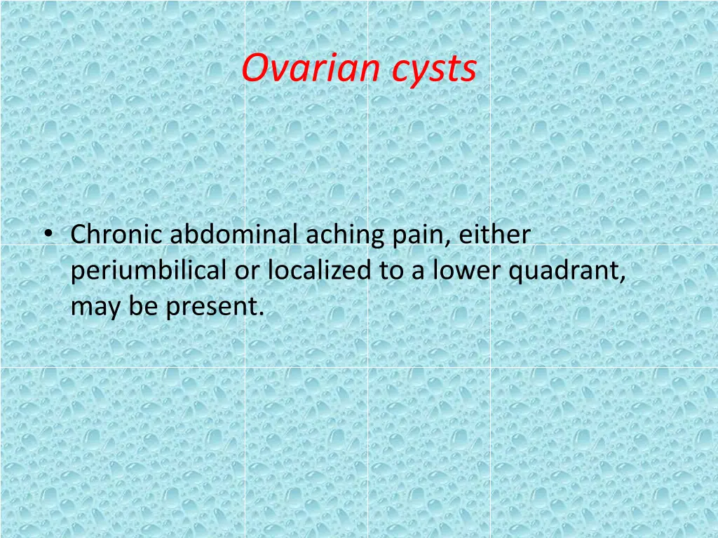 ovarian cysts 1