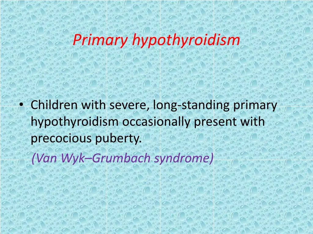 primary hypothyroidism