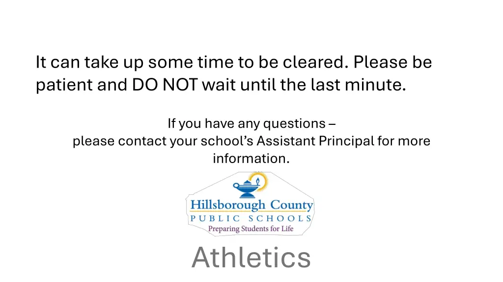 it can take up some time to be cleared please