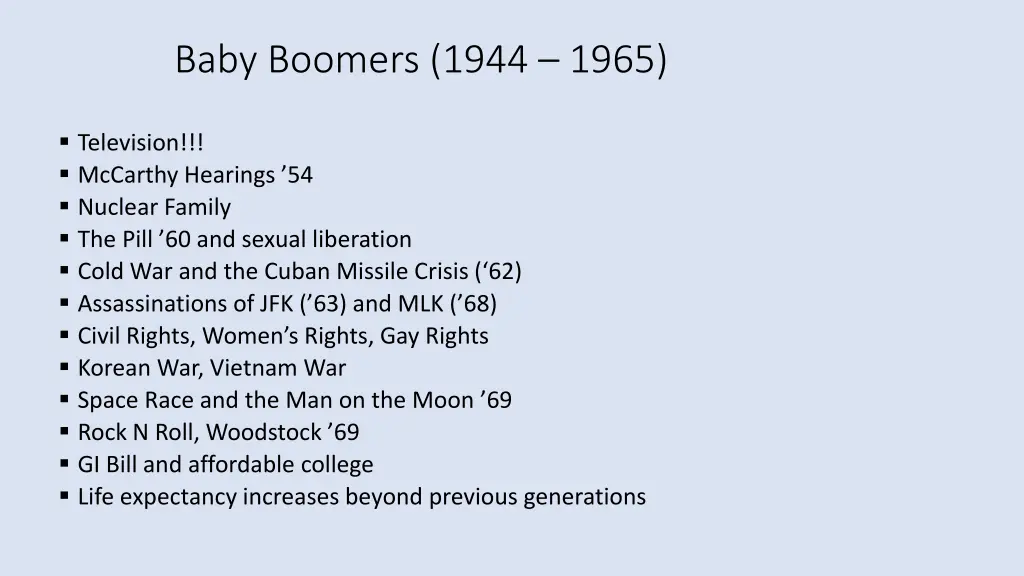 baby boomers 1944 1965