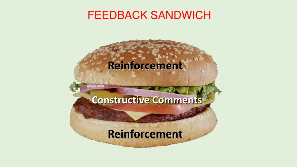 feedback sandwich