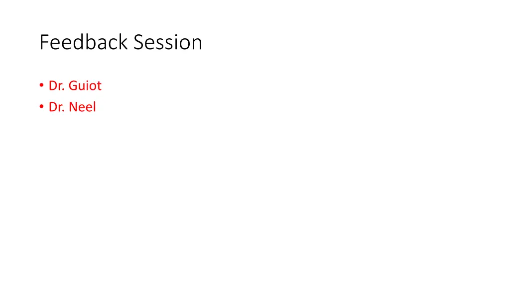 feedback session