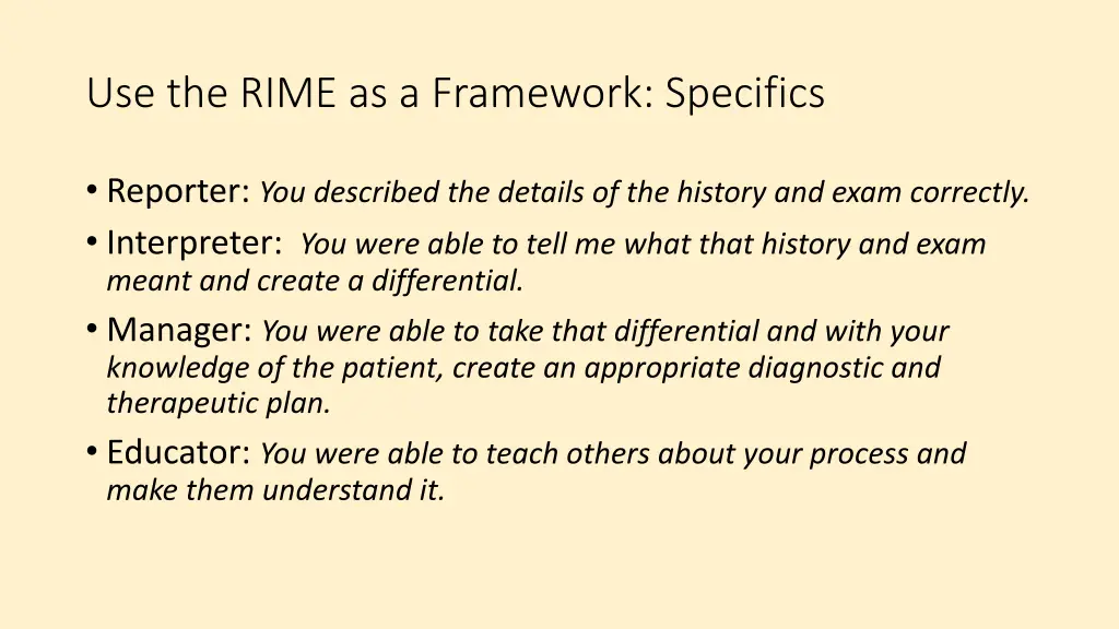 use the rime as a framework specifics