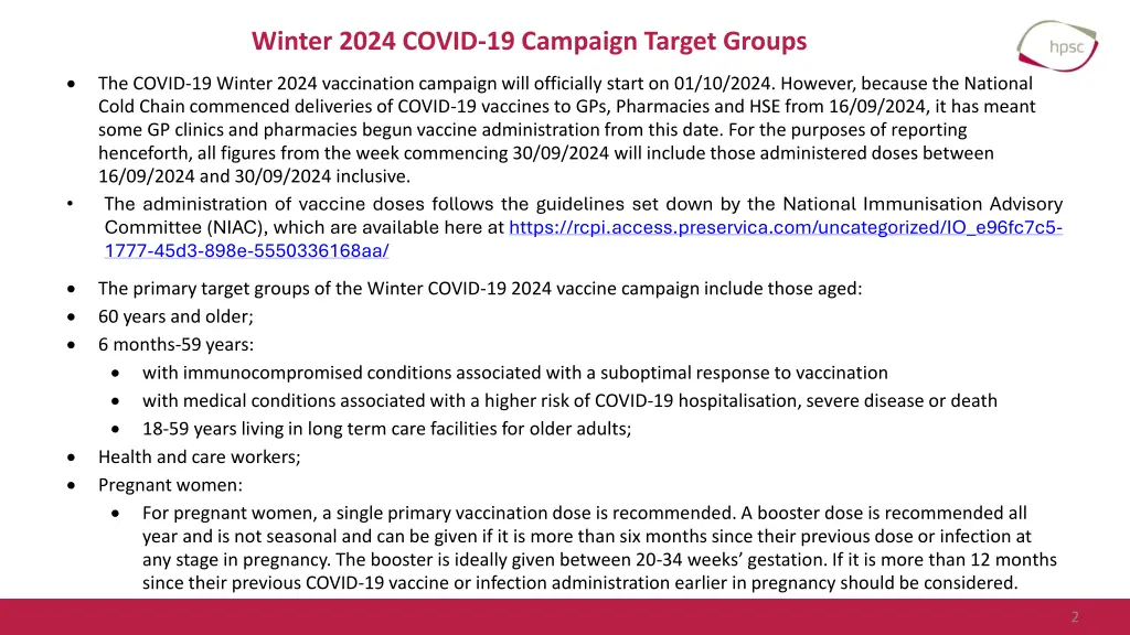 winter 2024 covid 19 campaign target groups