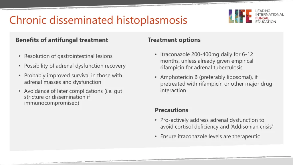 chronic disseminated histoplasmosis