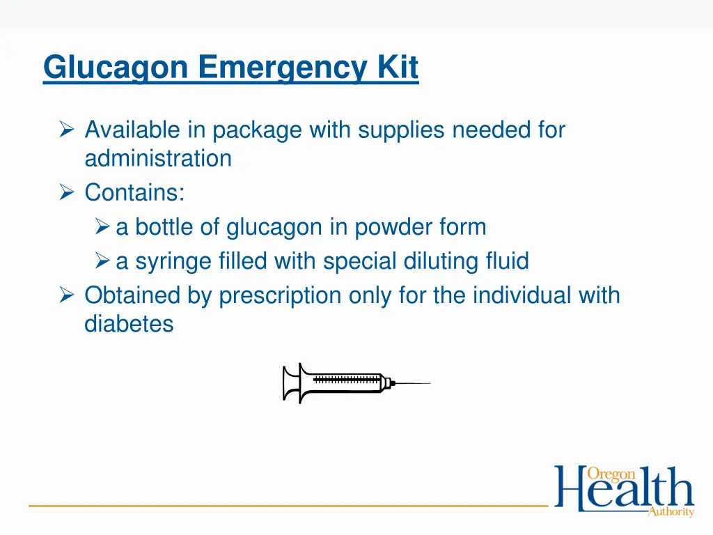 glucagon emergency kit