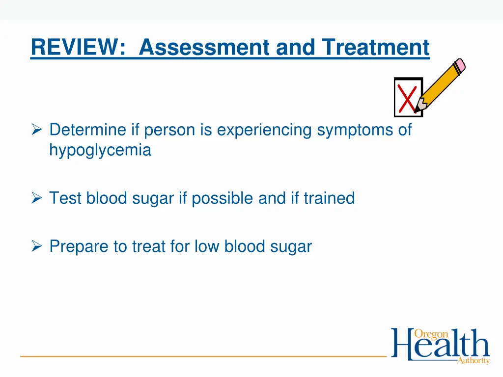 review assessment and treatment