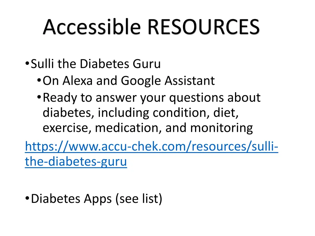 accessible resources