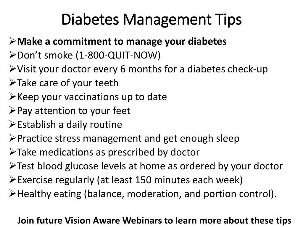 diabetes diabetes management tips management tips